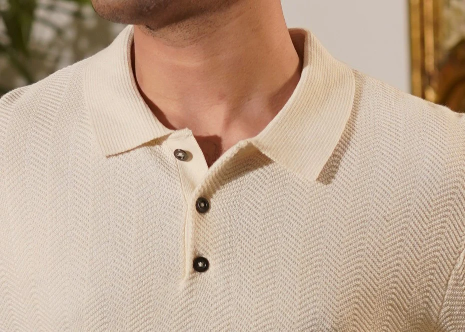 Bologna Ivory Knit Polo - Image 3