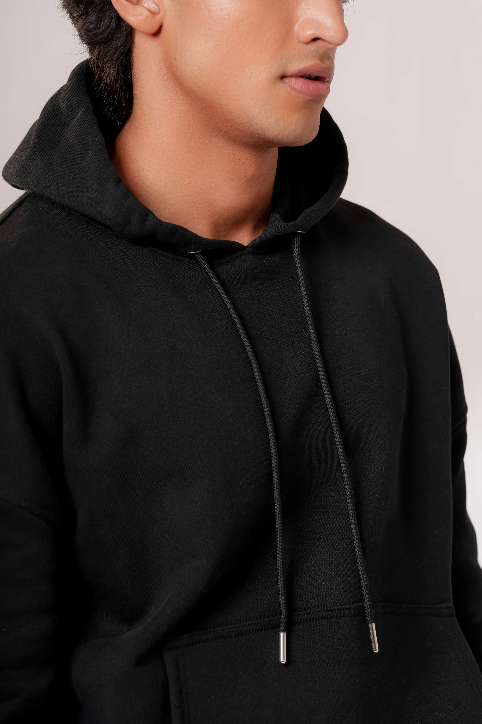 'Guilty Pleasure' Oversized Hoodie in Jet Black - Image 7