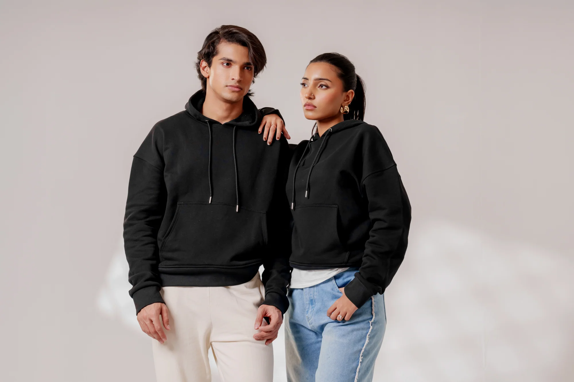 'Guilty Pleasure' Oversized Hoodie in Jet Black - Image 8