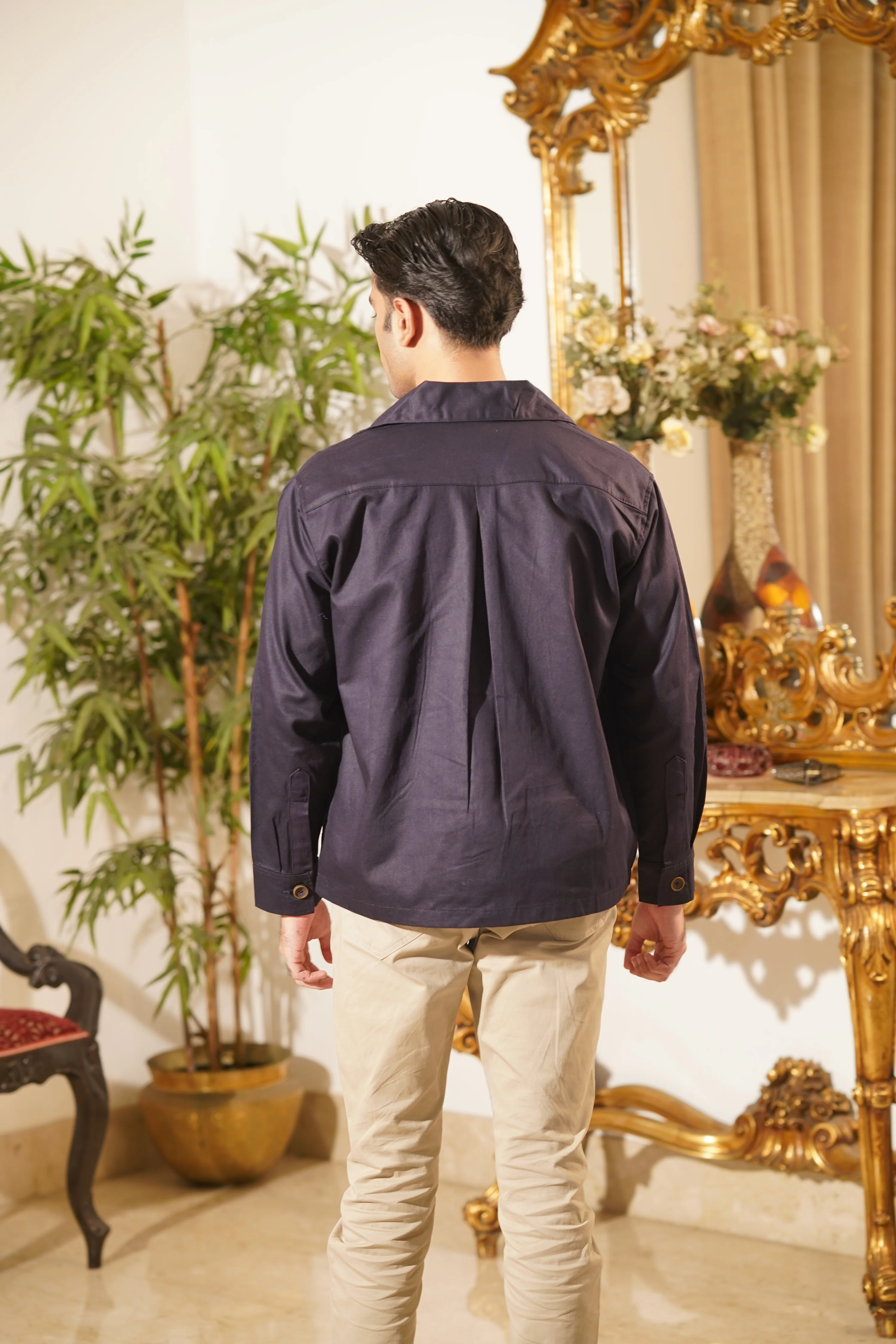Salvatore Navy Oversized Safari - Image 6