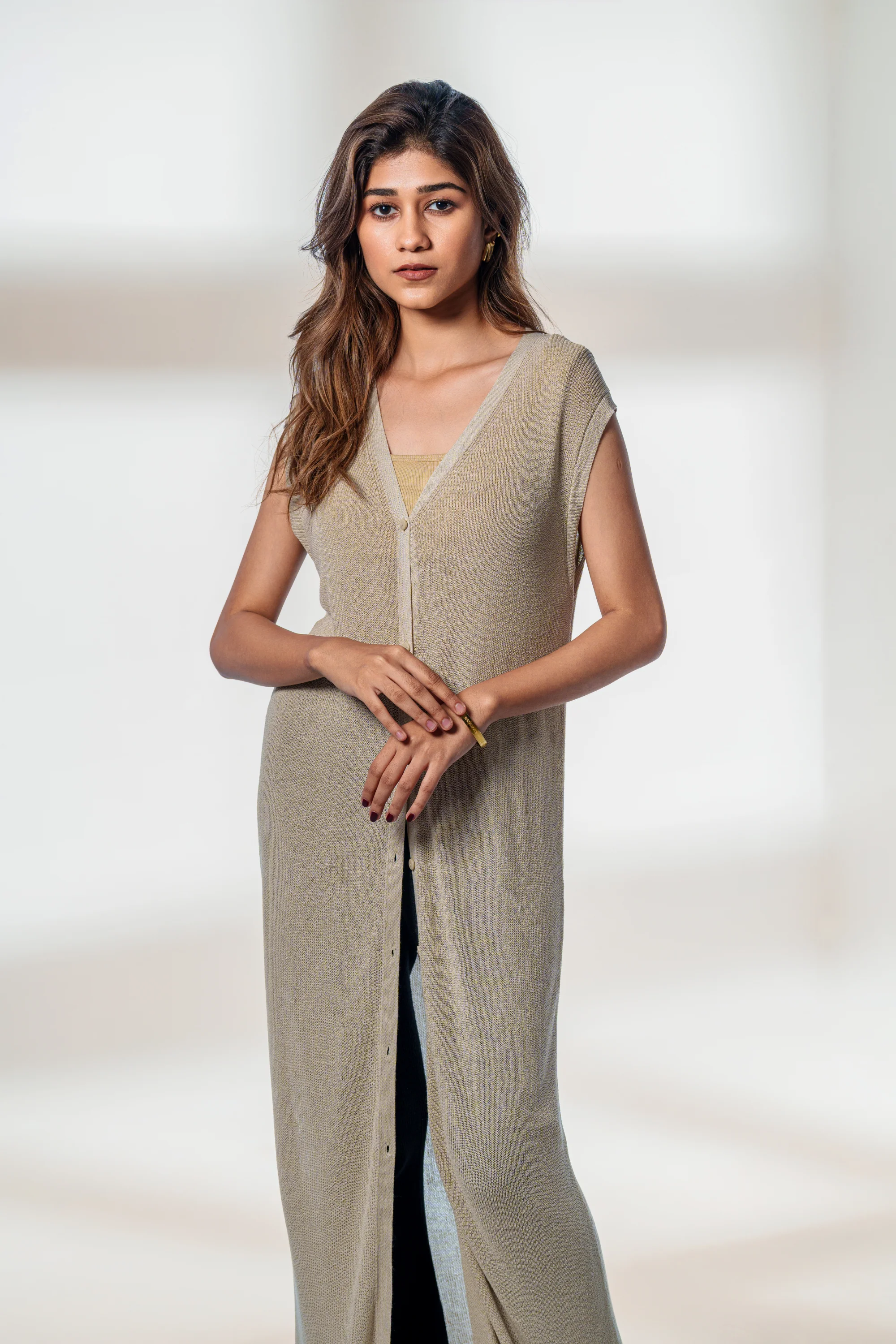 Vivian Beige Dress - Image 6